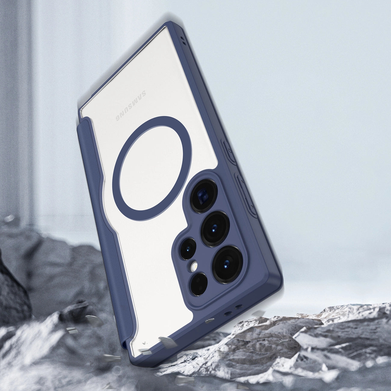 Dux Ducis Skin X Pro case for Samsung S24 Ultra with magnetic ring and flap - blue_10