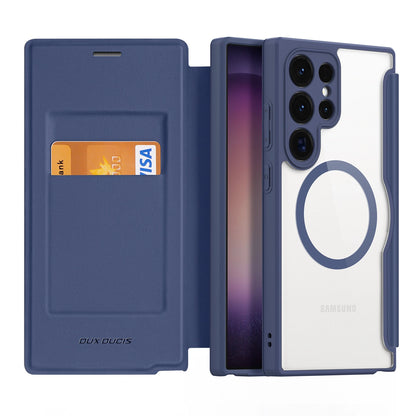 Dux Ducis Skin X Pro case for Samsung S24 Ultra with magnetic ring and flap - blue_1