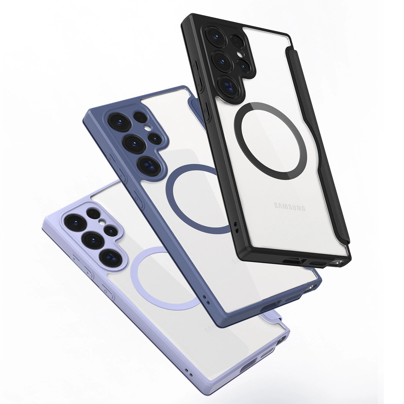 Dux Ducis Skin X Pro case for Samsung S24 Ultra with magnetic ring and flap - blue_2