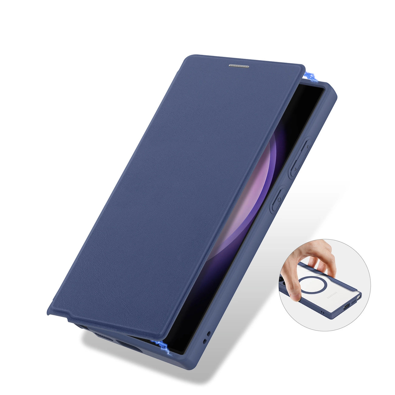 Dux Ducis Skin X Pro case for Samsung S24 Ultra with magnetic ring and flap - blue_7