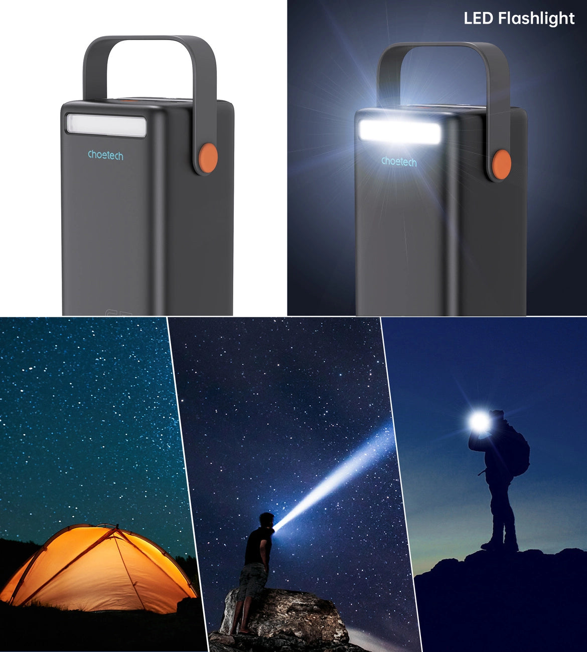 Choetech B664 Mini Power Station, powerbank 50000mAh 65W (black)_8