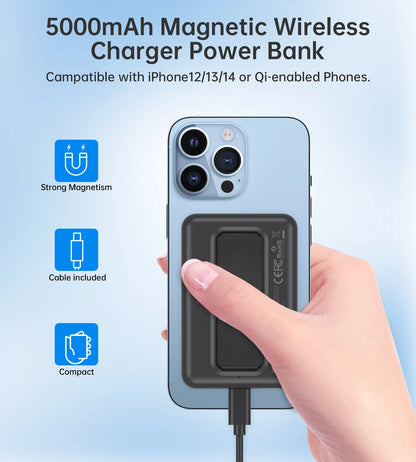 Choetech B662 wireless MagSafe 5000mAh powerbank - black_3