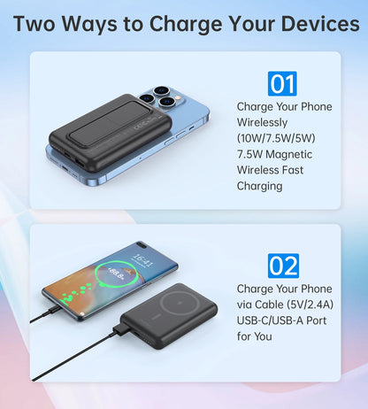 Choetech B662 wireless MagSafe 5000mAh powerbank - black_4