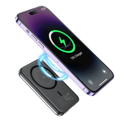 Choetech B655 mini wireless magnetic powerbank 5000mAh - silver_4