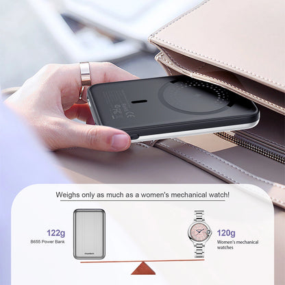 Choetech B655 mini wireless magnetic powerbank 5000mAh - silver_5