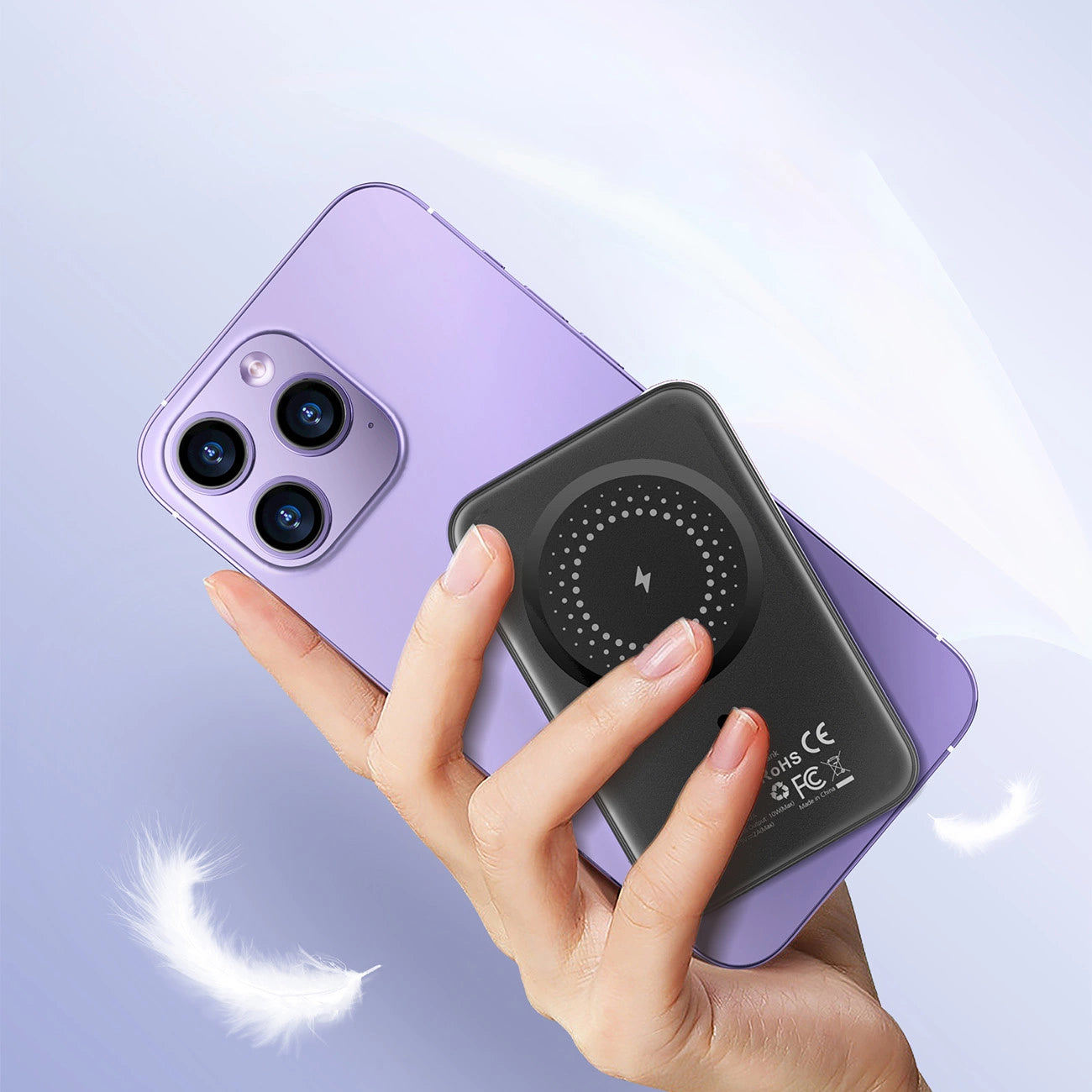 Choetech B655 mini wireless magnetic powerbank 5000mAh - silver_8