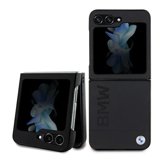 BMW Leather Hot Stamp case for Samsung Galaxy Z Flip 5 - black_0