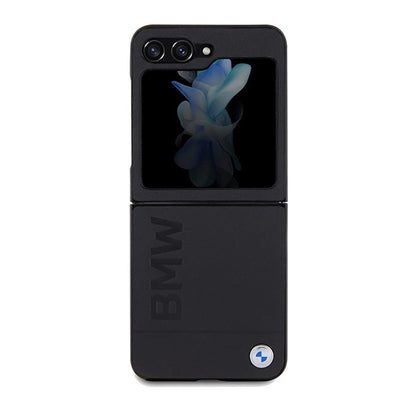 BMW Leather Hot Stamp case for Samsung Galaxy Z Flip 5 - black_1