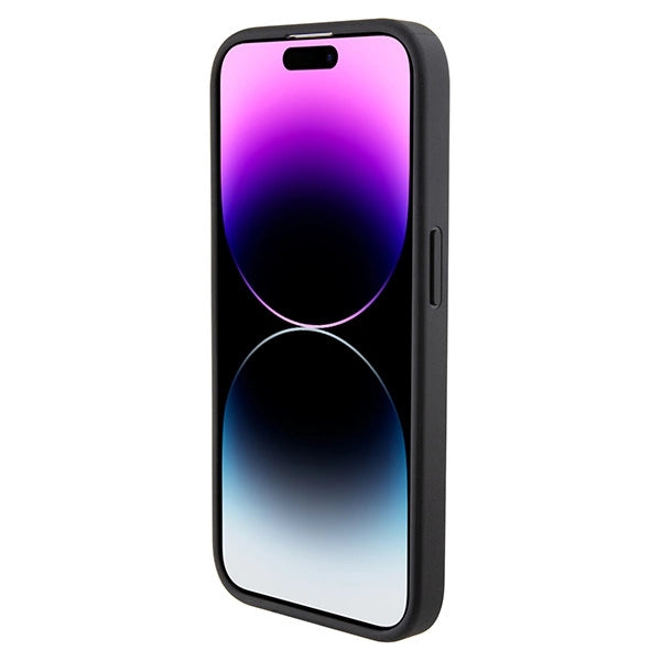 Ferrari Perforated Waves Metal Logo case for iPhone 15 Pro - black_4