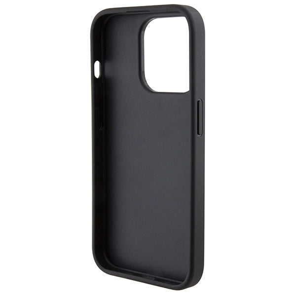 Ferrari Perforated Waves Metal Logo case for iPhone 15 Pro - black_6