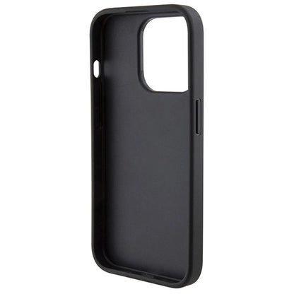Ferrari Perforated Waves Metal Logo case for iPhone 15 Pro - black_6