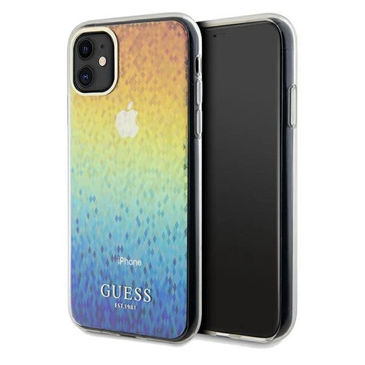 Guess IML Faceted Mirror Disco Iridescent case for iPhone 11 / Xr - multicolor_0