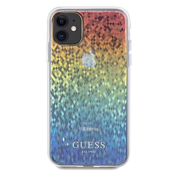Guess IML Faceted Mirror Disco Iridescent case for iPhone 11 / Xr - multicolor_2