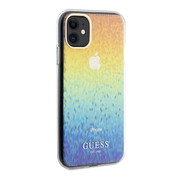 Guess IML Faceted Mirror Disco Iridescent case for iPhone 11 / Xr - multicolor_3