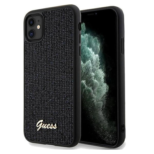 Guess Disco Metal Script case for iPhone 11 / Xr - black_0