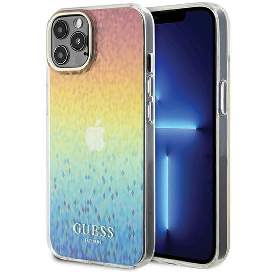 Guess IML Faceted Mirror Disco Iridescent case for iPhone 12/12 Pro - multicolor_0