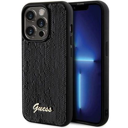 Guess Sequin Script Metal case for iPhone 13 Pro / 13 - black_0