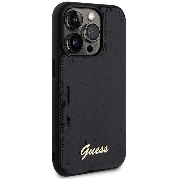 Guess Sequin Script Metal case for iPhone 13 Pro / 13 - black_3