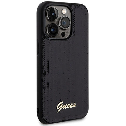 Guess Sequin Script Metal case for iPhone 13 Pro / 13 - black_3