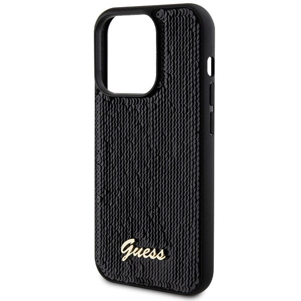Guess Sequin Script Metal case for iPhone 13 Pro / 13 - black_5