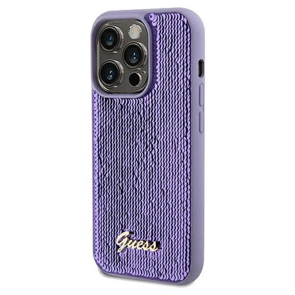 Guess Sequin Script Metal case for iPhone 13 Pro / 13 - purple_1