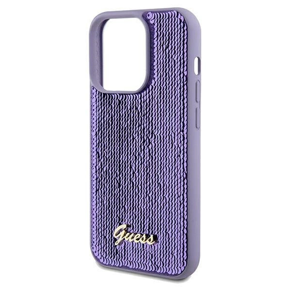 Guess Sequin Script Metal case for iPhone 13 Pro / 13 - purple_5