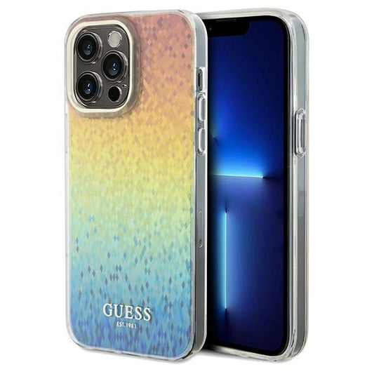 Guess IML Faceted Mirror Disco Iridescent case for iPhone 13 Pro Max - multicolored_0