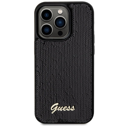 Guess Sequin Script Metal case for iPhone 13 Pro Max - black_2