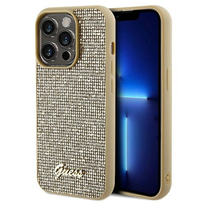 Guess Disco Metal Script case for iPhone 14 Pro - gold_0