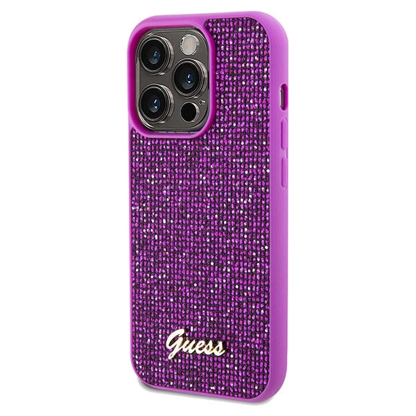 Guess Disco Metal Script case for iPhone 14 Pro - fuchsia_1