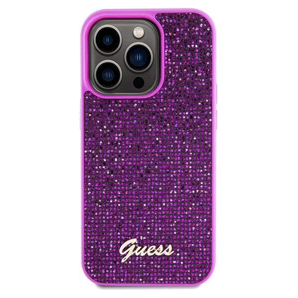 Guess Disco Metal Script case for iPhone 14 Pro - fuchsia_2