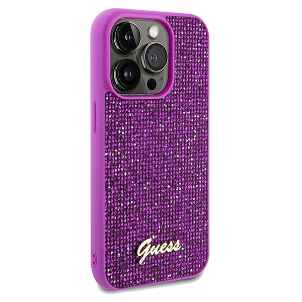 Guess Disco Metal Script case for iPhone 14 Pro - fuchsia_3