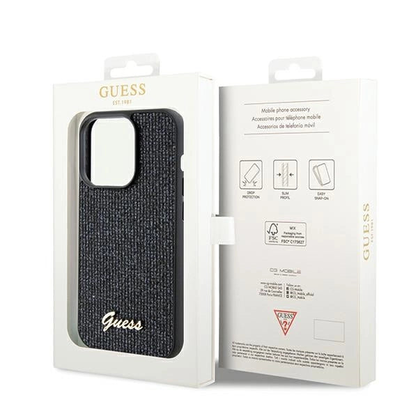 Guess Disco Metal Script case for iPhone 14 Pro - black_7