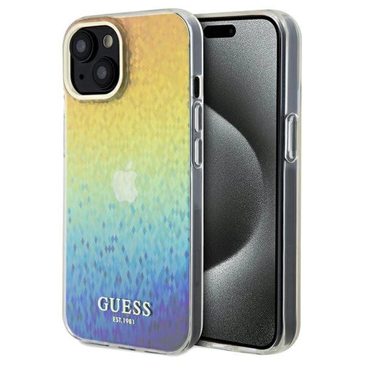Guess IML Faceted Mirror Disco Iridescent case for iPhone 14 / 15 / 13 - multicolor_0