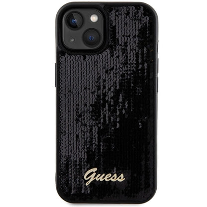 Guess Sequin Script Metal case for iPhone 14 / 15 / 13 - black_2