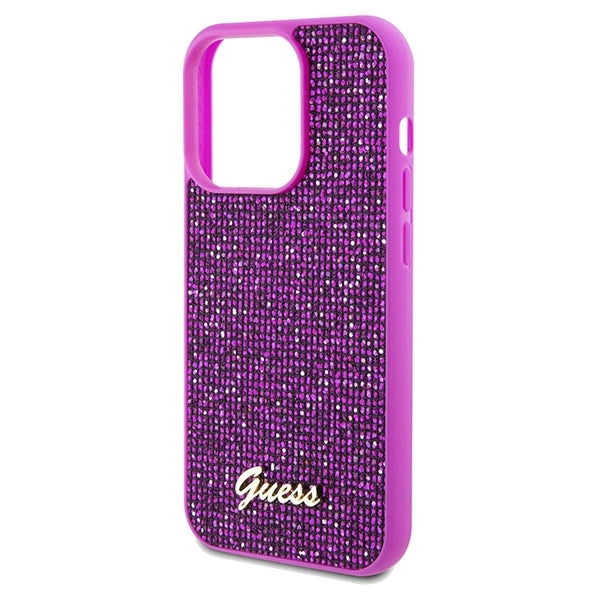 Guess Disco Metal Script case for iPhone 14 Pro Max - fuchsia_5