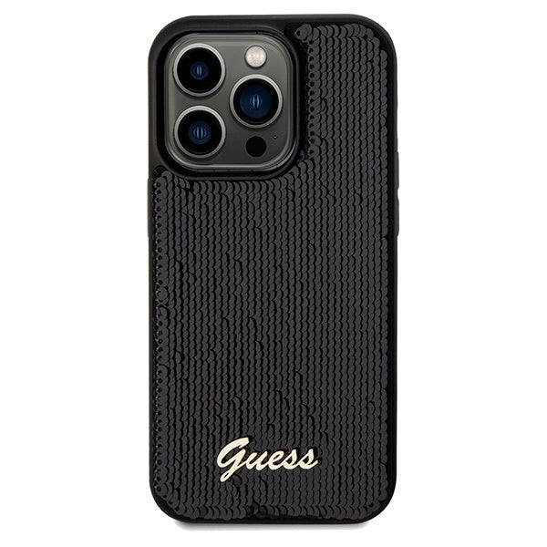 Guess Sequin Script Metal case for iPhone 14 Pro Max - black_2