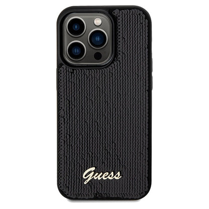 Guess Sequin Script Metal case for iPhone 14 Pro Max - black_2