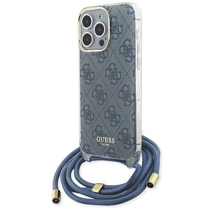 Guess Crossbody Cord 4G Print case for iPhone 15 Pro - blue_0