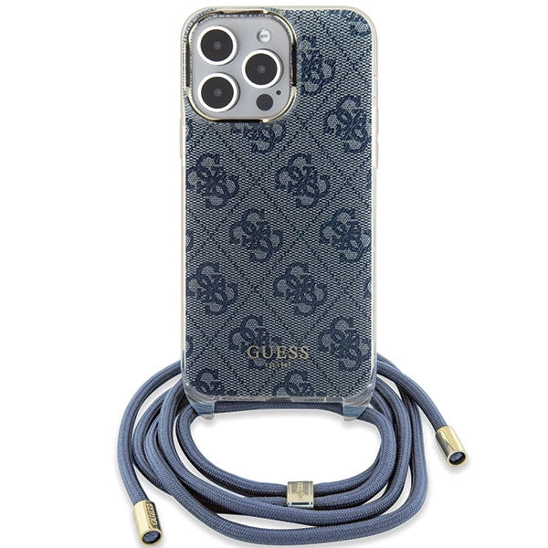 Guess Crossbody Cord 4G Print case for iPhone 15 Pro - blue_1