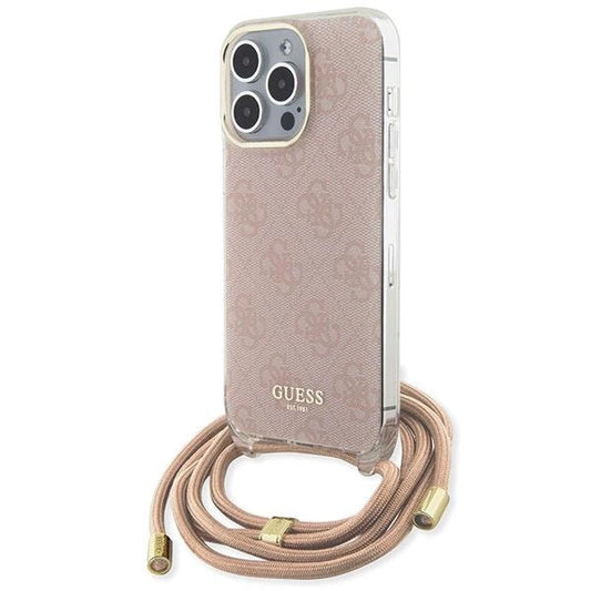 Guess Crossbody Cord 4G Print case for iPhone 15 Pro - pink_0