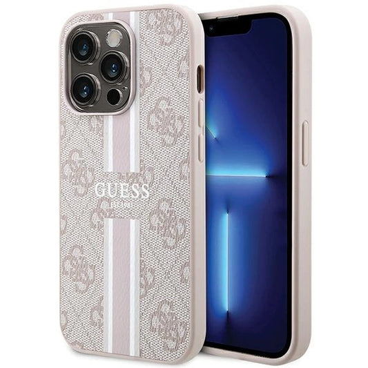 Guess 4G Printed Stripes MagSafe case for iPhone 15 Pro - pink_0