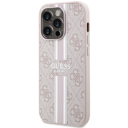 Guess 4G Printed Stripes MagSafe case for iPhone 15 Pro - pink_1
