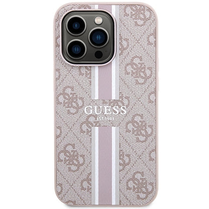 Guess 4G Printed Stripes MagSafe case for iPhone 15 Pro - pink_2