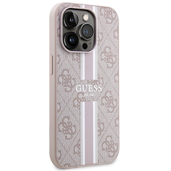 Guess 4G Printed Stripes MagSafe case for iPhone 15 Pro - pink_3