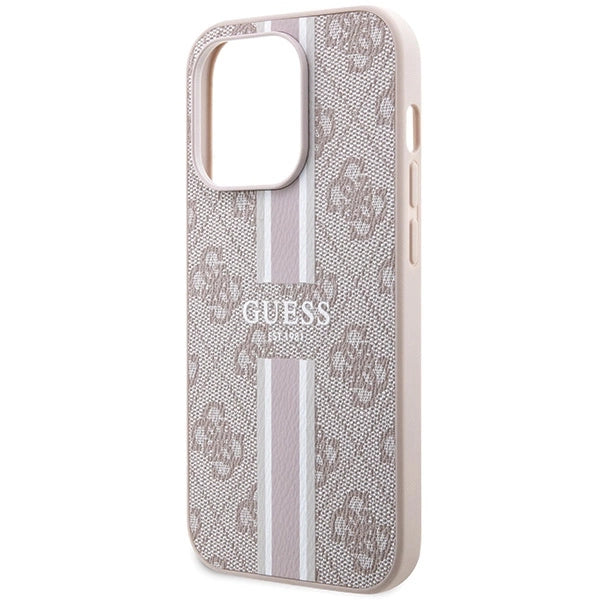 Guess 4G Printed Stripes MagSafe case for iPhone 15 Pro - pink_5