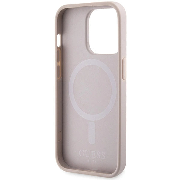 Guess 4G Printed Stripes MagSafe case for iPhone 15 Pro - pink_6