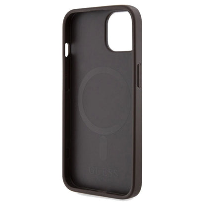 Guess 4G Printed Stripes MagSafe case for iPhone 15/14/13 - brown_6