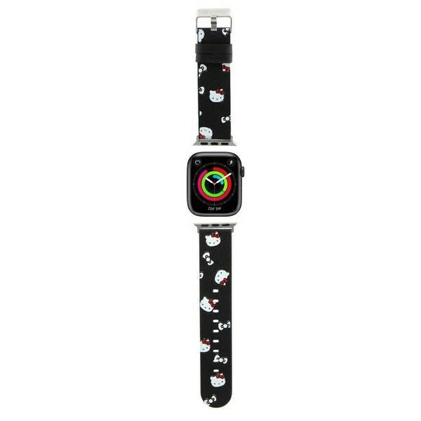 Hello Kitty Heads &amp; Bows Pattern Strap for Apple Watch 38/40/41mm - Black_0