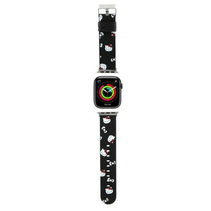 Hello Kitty Heads &amp; Bows Pattern Strap for Apple Watch 38/40/41mm - Black_0
